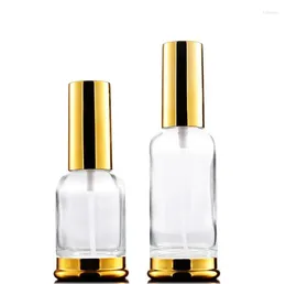 Storage Bottles 200pcs/lot 30ml 50ml High-grade Essential Oil Bottle Bottom Spray Massage Clear Glass Vials SN1820