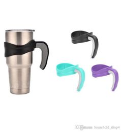 Drinkware Handle for 30oz stainless steel mug 5 colors soft grip holder fit 30oz car tumbler protable handles8017527