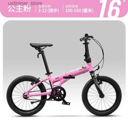 Bikes Ride-Ons Sooibe Bike SOOIBE 009 Folding Bicycle 16 Inch Folding Mountain Bike Aluminium Alloy Children Bike Kids Bike Student MTB Cycling L47