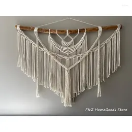 Tapestries 2024 Large Layered Macrame Wall Hanging Tapestry Hand Weaving Bohemian Style For Room Bedroom Decoration Headboard Home Decor