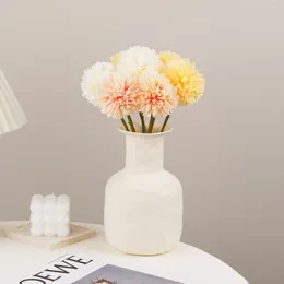 Decorative Flowers 5pcs Silk Ball Chrysanthemum Wedding Artificial Flower Christmas Decor Vase For Home Scrapbooking Arrangement Accessories