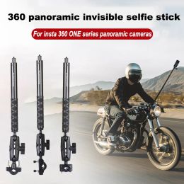 Monopods HONGDAK for Insta360 X2 X3 Motorcycle Bicycle Panoramic Selfie Stick Invisible Monopod Handlebar Bracket for GoPro Accessories