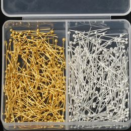 400Pcs/lot 20x2mm Gold and Silver Colour Needle Ball Head Pins For Pendants And Necklace Fixed Connectors DIY Jewellery Making