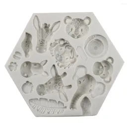 Baking Moulds 3D Forest Animal Mould Silicone Moulds DIY Cake Decorative Mould Tools Decorating Fondant