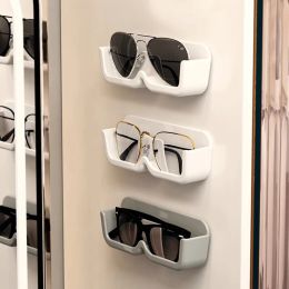 Wall Mounted Sunglasses Organiser Box Cabinet Glasses Storage Box Self Adhesive Eyeglasses Storage Case Jewellery Lenses Organiser