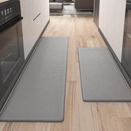 Carpets Long Kitchen Mat PU Leather Floor Mats Waterproof Oil Proof Non-slip PVC Carpet Home Balcony Corridor Decor Entrance Doormat