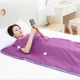 Blankets 2024 Infrared Sauna Blanket Electric Remote Control Body Spa Hand Sleeve Design Digital Infrarrojo 650W