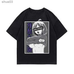 Women's T-Shirt Japanese Cartoon Anime Otaku Hentai Senpai Graphic Print T-shirt Fashion Harajuku Casual Short Sleeve Plus Size T Shirt WomenL2403