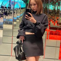 Two Piece Dress Early Spring King High Waist Slim Fit Sexy Half Skirt Minimalist Sports Leisure Hip Pack Celebrity Short for Women