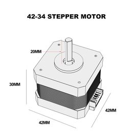 For Creality FDM 3D Printer Stepper Motor 42-40 and 42-34,for Creality Ender-3 X/Y/Z Axis and CR-10 Series Z Axis