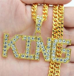 Trend Forefront Men039s Hip Hop Punk Style KING Letter Pendant Necklace Birthday Party Gift Necklaces9479255
