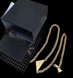 Fashion designer jewelry mens pendant necklaces gold silver stainless steel jewellery for women trendy layered Inverted triangle p9734520
