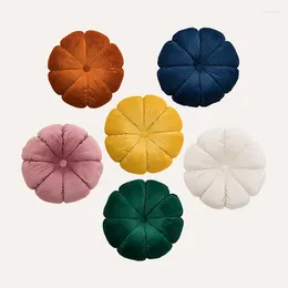 Pillow Nordic Ins Wind Throw Dutch Velvet Pumpkin Solid Color Handmade Fold Office Chair Home Textile