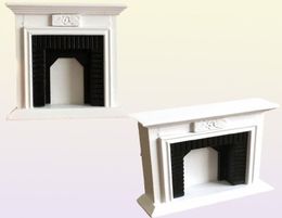 Mini Home for Doll White European Furniture Dolls House Model Building Kits 1 12 Wooden Dollhouse Creative Fireplace 2206103851783