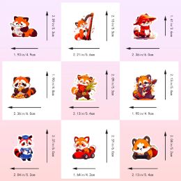10/50PCS Cute Red Panda Stickers Turning Decal Sticker for Luggage Laptop Water Bottle Phone Skateboard Teens Girls Kids Toys