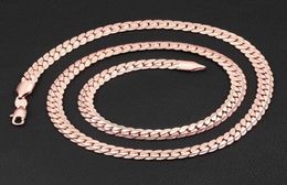 6 mm1832 inch Luxury mens womens Jewellery 18KGP Rose Gold plated chain necklace for men women chains Necklaces accessories hip ho1577502