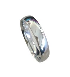 Classic male Real white Gold Color 6mm Titanium Steel Women Men Wedding silver Ring Top Quality Do not fade Lovers Wedding Jewelry2415840
