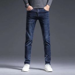 Summer Jeans Spring Thin Men Slim Fit European American High End Brand Small Straight Double Pants selling