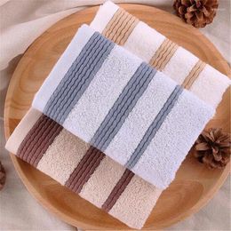 Towel Clean Hearting Thicker Striped Soft Cotton Bathroom Super Absorbent Bath Face Towels 35x73CM Women Men Adults Gifts