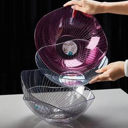 Plates Nut Bowl High-grade Crystal Fruit Living Room Home Dried Plastic Light And Transparent.