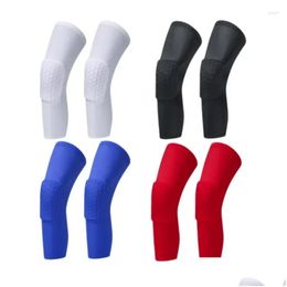 Elbow Knee Pads Honeycomb Foam Support Compression Leg Sleeve Basketball Volleyball Brace Sport Kneepad Fitness Equipmet Drop Delivery Otngx