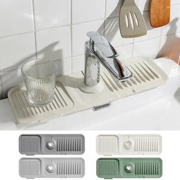 Table Mats Silicone Faucet Drain Pad Water Sink Splash Guard Drainage Drying Mat For Bathroom Kitchen Washbasin Protection Clean