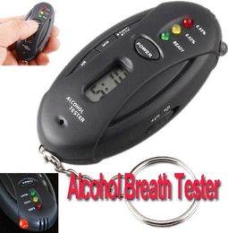 LCD Prefessional Police Digital Breath Alcohol Tester battery the Breathalyzer Dropship Parking Car Detector Gadgets Meter6437332