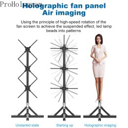 3D Hologram Projector Fan Stand Advertising Display Stand Led Sign Holographic Lamp Player 3D Fan Stand Support Splicing