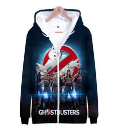 Winter Mens Jackets and Coats Ghostbusters Hoodie Cosplay Costume Funny Ghost Busters 3D Print Zipper Hooded Sweatshirts37484158635104