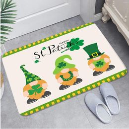 Carpets St. Patrick's Day Welcome Doormats Home Decor Carpet Living Room Washable Bathroom Non-slip Door Floor Mat