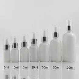 Storage Bottles Mini Capacity 5ml Empty Essential Oil White Glass Dropper Bottle