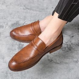 Casual Shoes Men Breathable Leather Loafers Business Office For Driving Moccasins Comfortable Slip On 38-47