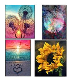 Meian Special Shaped art flowers Tree dotz 5d diy diamond painting set embroidery cross stitch kit Crystal drill new arrivals30016031663