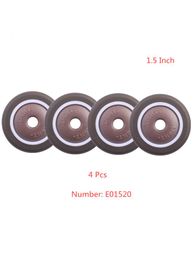 (4 Packs) Casters Spot 1.5 Inch Tpe Single Wheel Diameter 38x17 Soft Rubber With Bearing Mute Household Caster Piece