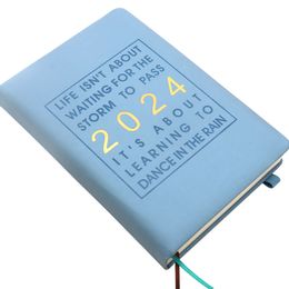 Agenda 2024 A5 Planner Notebooks Weekly Monthly Diary Journal Goal Habit Schedules School Office Supplies Kawaii Stationery