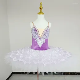 Stage Wear Purple Ballet Tutu Kids Girls Adults Women Dance Costumes Ballerina Professional Dress