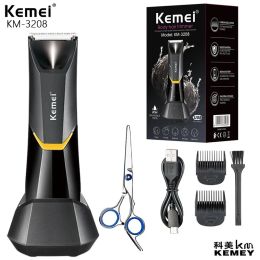 Shavers Kemei KM3208 USB Full Body Washable Ceramic Cutter Groin Pussy Electric Men Shaver A Musthave for Sexy and Coquettish Men