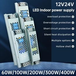 Switching Power Supply Light Transformer 60W 100W 200W 300W 400W DC 12V 24V Power Supply Source Adapter For Led Strip Light Bulb