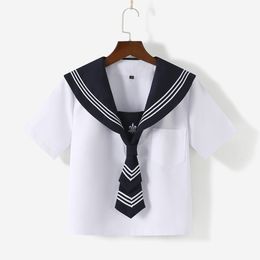 Basic Jk School Uniform for Girls Japan Style School Look Navy Sailor Seifuku Suits Cute Pleated Skirt Cosplay Costumes Women