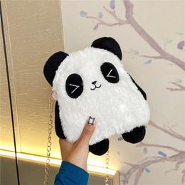 Bag Women Bags Personality Cute Small Panda Fur Shoulder Mobile Phone Messenger Lovely Handbag Bolsas