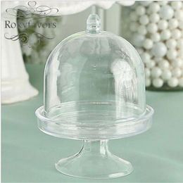 Party Decoration 12PCS Lovely Acrylic Mini Cake Stand Favours Holders Birthday Gifts Baby Shower Candy