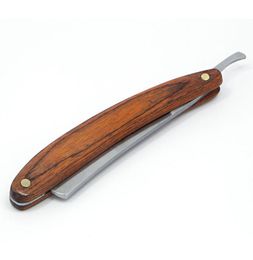 Straight Edge Razor Steel Folding Shaving Wood Handle Knife Barber Beard NEW4125168