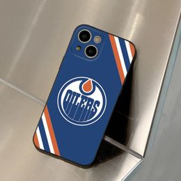 Oilers-City Phone Case FOR IPhone 15 14 11 12 Pro 8 7 Plus X 13 Pro MAX XR XS MINI SE 2020 Black City Covers