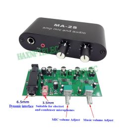 Mixer Mc33202 Dynamic Condenser Microphone Preamplifier Audio Mic Preamp Mixing Board Mixer for Live Sound Card Musical Accompaniment