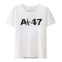 Summer Hot Sale Russia Kalashnikov Ak 47 Short-sleeve Nostalgia Breathable Camisetas Men Women Black White Modal Print T Shirt