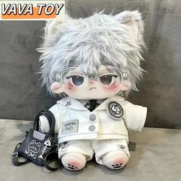 20cm Plush Doll Clothes Gentle White Suit Cool Costumes Anime Kpop Skz Outfit Toys Accessories Children Gifts Free Shipping