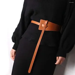 Belts Women's Fashion Decorative Belt Imitated Leather Soft Knot Full Matching Version Clothing Accessories