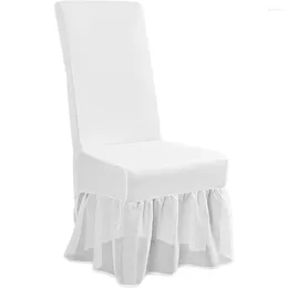 Chair Covers Stretchy Decorative Elastic Dining Room Dress Cover Full Skirt Slipcover