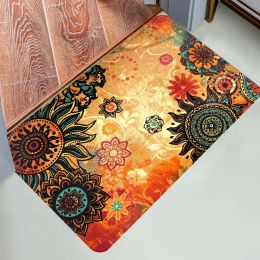 Retro Boho Mandala Carpet for Living Room Decor Sofa Table Large Area Rugs Kitchen Hallway Balcony Rugs Bedroom Non-slip Doormat