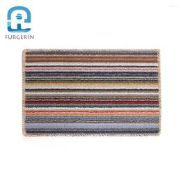 Carpets FURGERIN Striped Floor Mat For Living Rooms Doormat Entrance Door Outdoor Rug Bathroom Carpet Bedroom Kitchen